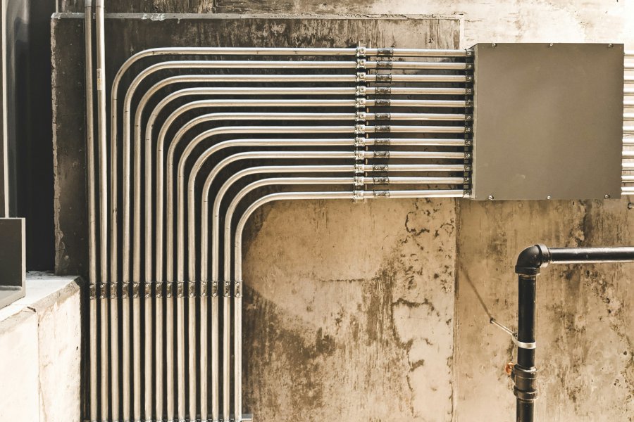 Color-coded industrial piping system